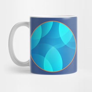 Sky Blue Abstract Circle Mug